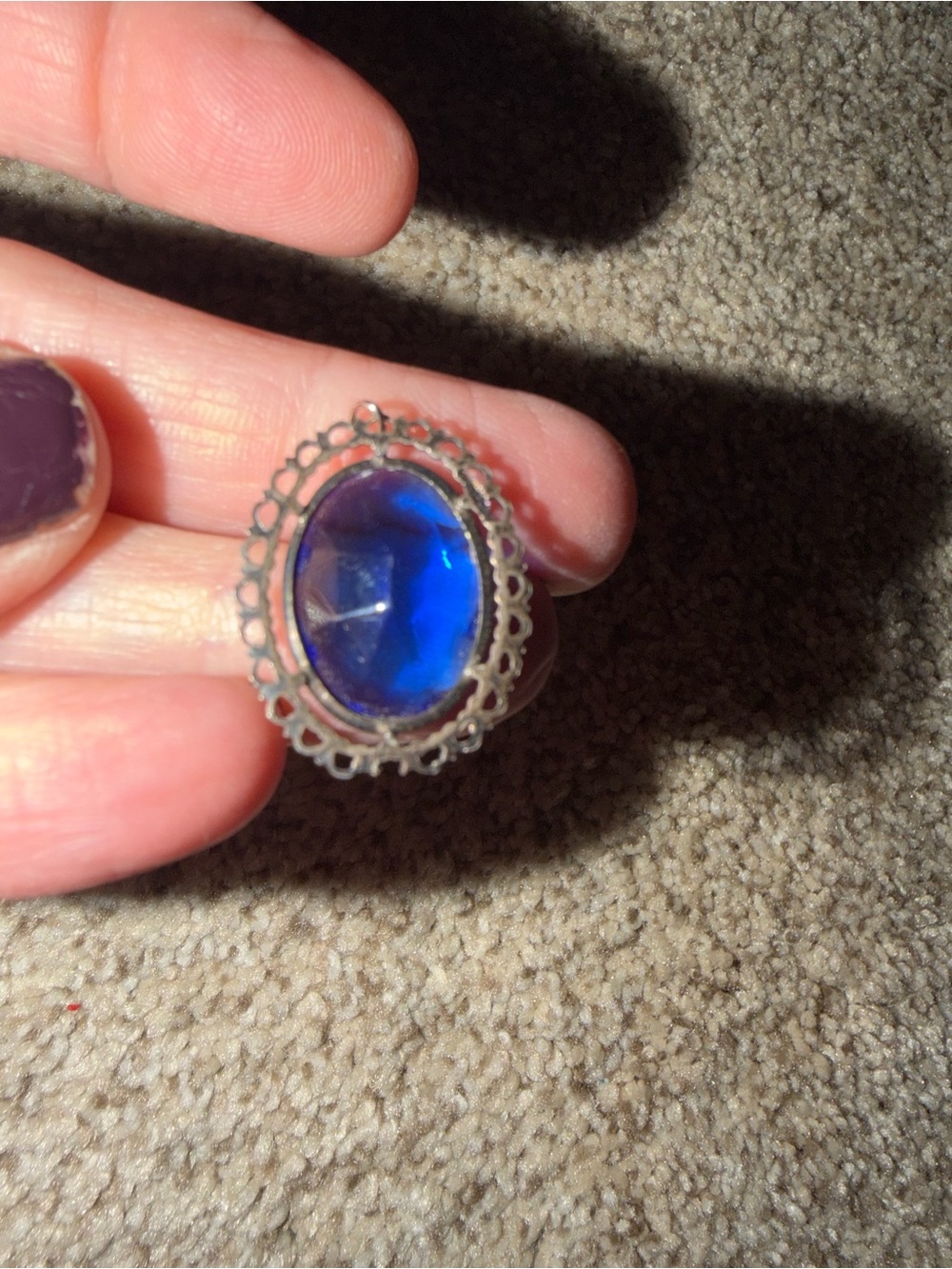 GRANDMAS JEWELRY Vintage Blue Statement Pendant. MUST BE BUNDLED